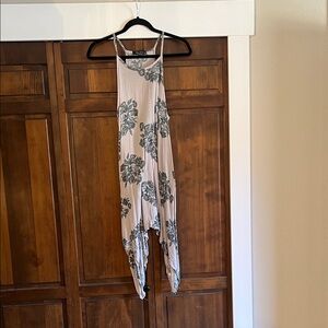 Final Touch Blush-Pewter Floral Slip Dress